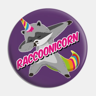 Raccoonicorn Unicorn Raccoon Dabbing Pin