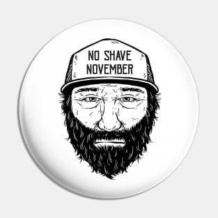 No shave November beard man Pin