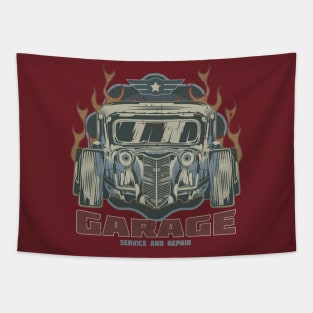 Hot Rod Garage Service & Repair Tapestry