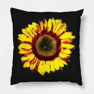 National Flower Ukraine Sunflower Yellow Aesthetic Grunge Pattern Pillow