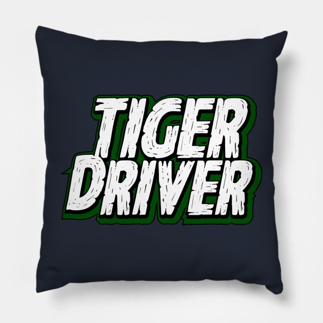 Tiger Driver 97 (jersey style) Pillow by C E Richards