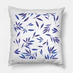 Blue Leave Abstract pattern Pillow