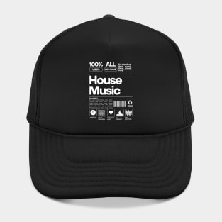 HOUSE MUSIC - Product Label (white) Hat