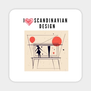 I love Scandinavian design Magnet