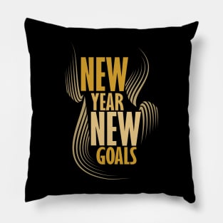 New Year New Goals!! Gold Pillow