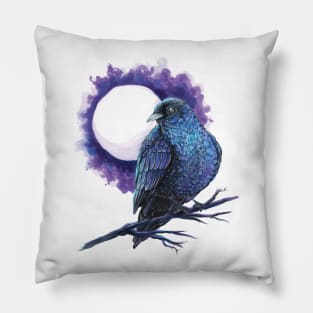 Beautiful Raven Bird Pillow