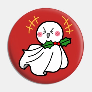 Cute Laughing Christmas Ghost Pin