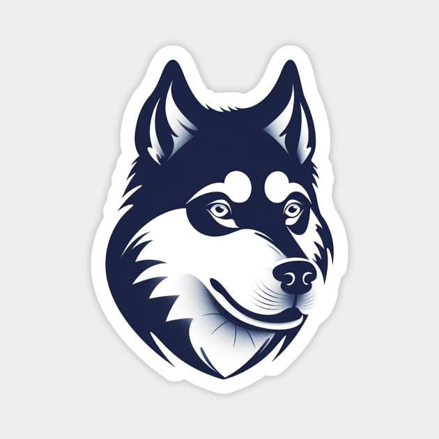 Husky Minimal Style, Love Huskies, Dog Lover Magnet by logiamerch