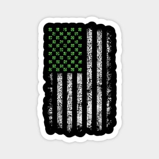 Shamrock Stars & Stripes Tee: St. Paddy's Patriotic Pride! Magnet