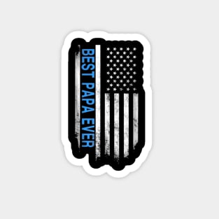 American Flag Best Papa Ever Father Day Magnet