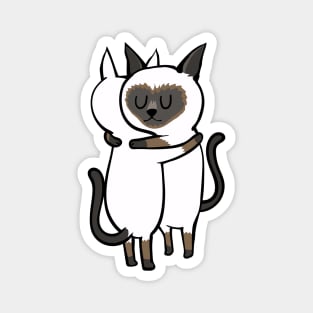 Siamese Cat Hugs Magnet