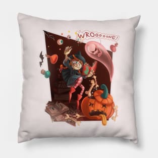 The Little Witch takes the magic exam Pillow