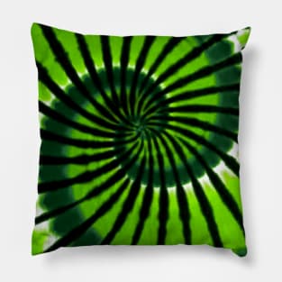 Spiral Liam Green Black Forest Green Tie Dye Pillow