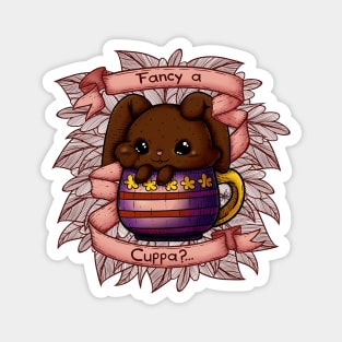 Cute Bunny in a Cup Magnet