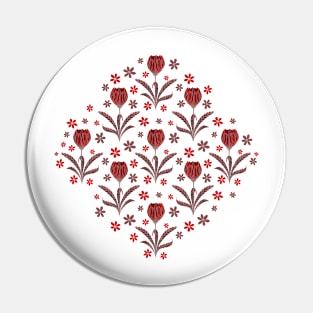 Red Flowers II Pin