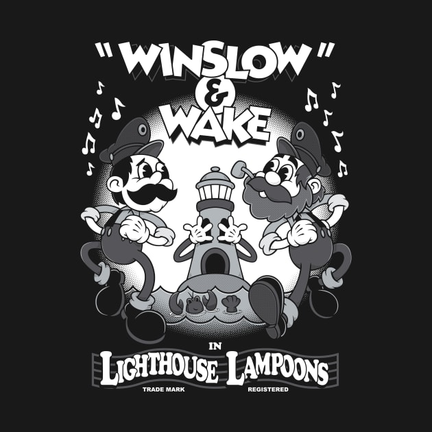 Vintage Cartoon Lighthouse Lampoons - Winslow & Wake - Creepy Cute Horror by Nemons