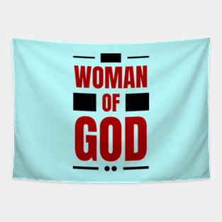 Woman Of God | Christian Typography Tapestry