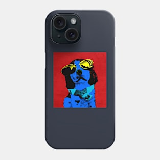 BLUE DOG COOL FUNNY DOG Phone Case