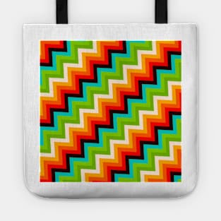 Retro Zig Zag Pattern Tote