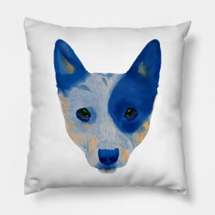 Queensland heeler dog face Pillow