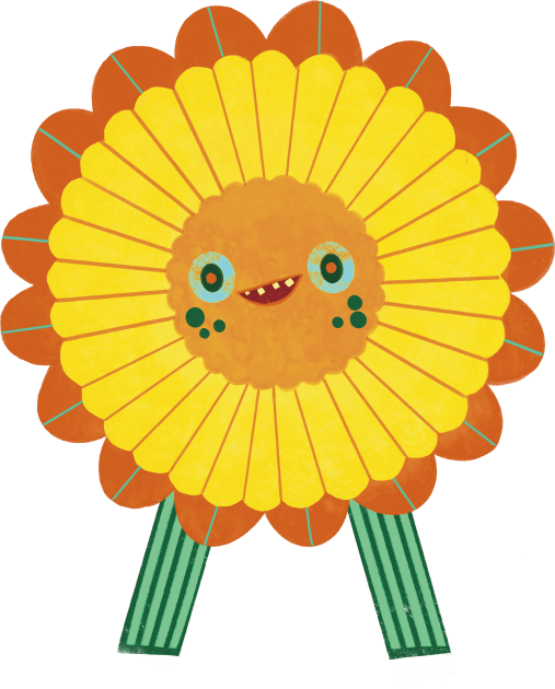 Blooming Sunflower Kids T-Shirt by Kath Waxman Illustration