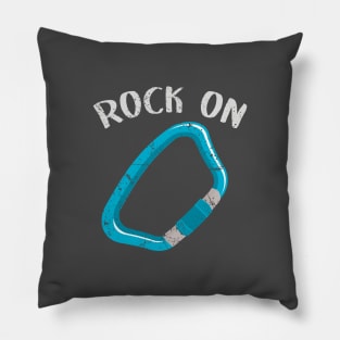 Rock on distressed logo Pillow
