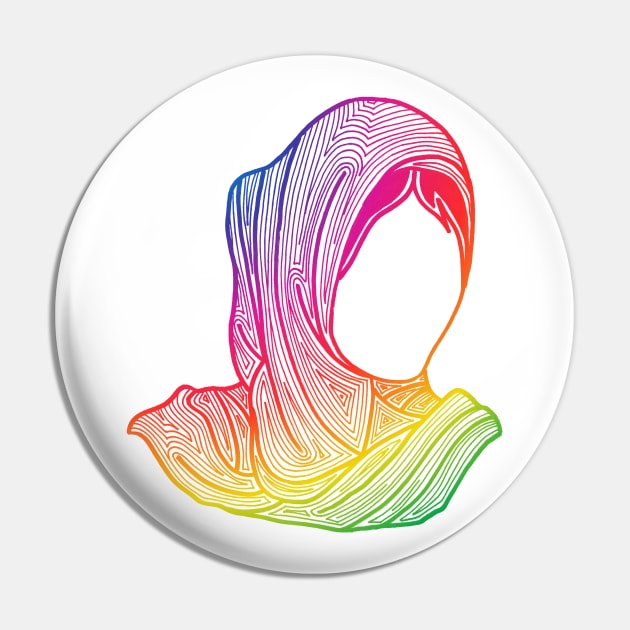 Rainbow hijab line design Pin by calenbundalas