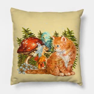 The fairy and the cat Pillow