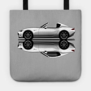 My drawing of open and closed white open and closed RF roadster convertible Japanese sports car Tote