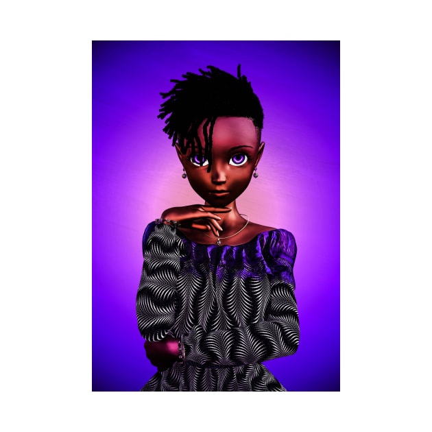 Cute black girl by JoeTred