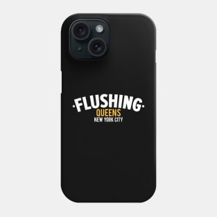 Flushing Queens Logo - A Minimalist Ode to Borough's Vibrant Heart Phone Case