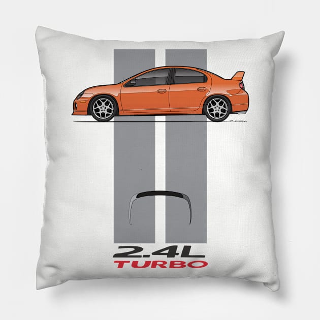 Stripes Orange Pillow by JRCustoms44