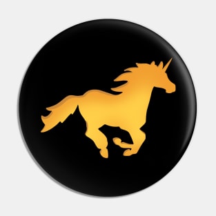 Cantering Unicorn Silhouette Pin