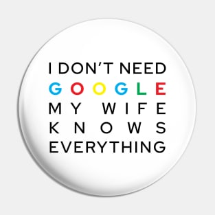 My Wife Knows Everything Pin