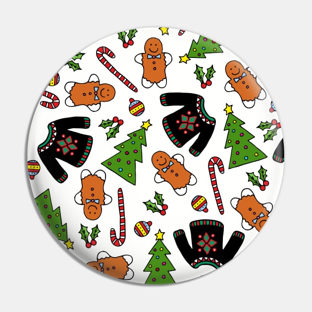 Christmas Pattern | Christmas Trees | Christmas Sweaters Pin by HLeslie Design