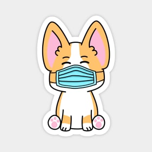 Corgi Mask Pandemic 2021 Magnet