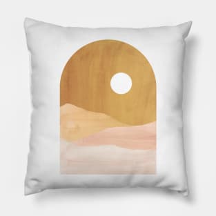 Abstract boho landscape Pillow