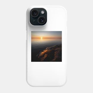 Calm serene sunrise lake scenery Phone Case