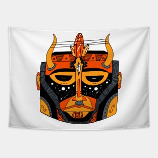 Orangrey African Mask No 8 Tapestry