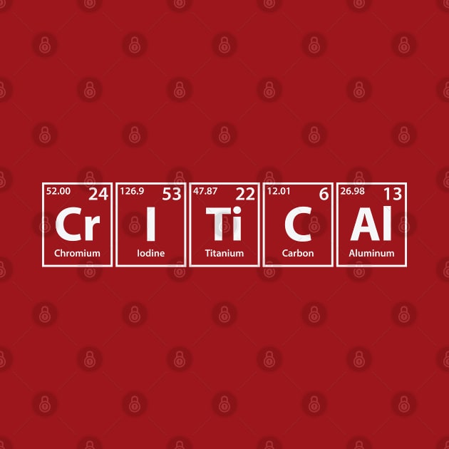 Critical (Cr-I-Ti-C-Al) Periodic Elements Spelling by cerebrands