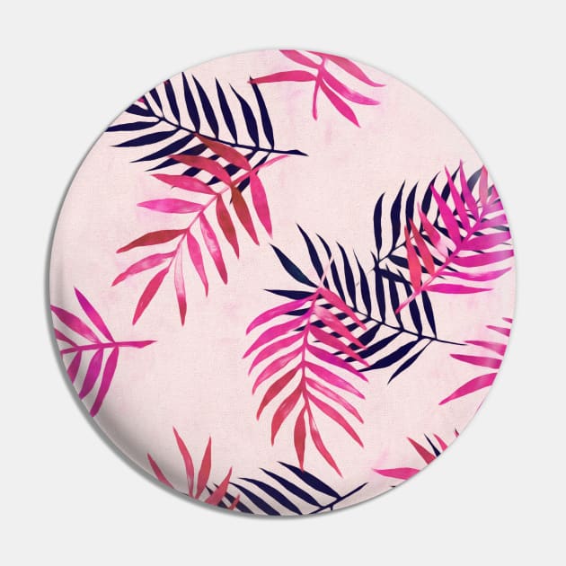 Pink Palm Pattern Pin by micklyn