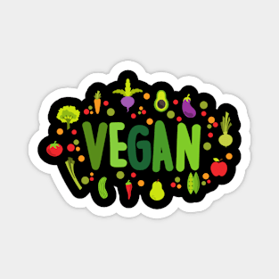 Vegan design with vegatables Magnet