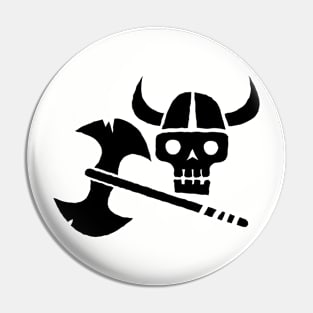 Just a Viking Skull Black Pin