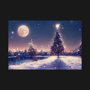 Winter Holiday Chrismas tree Landscap gift designs Series 09 T-Shirt