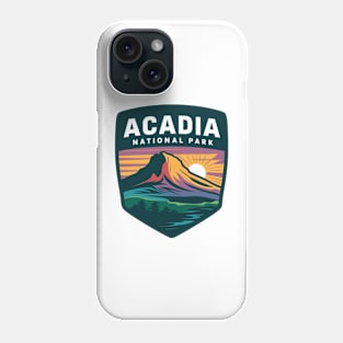 Acadia National Park Iconic Sunset Emblem Phone Case