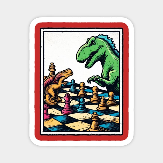 Dinosaur Chess Magnet by Shawn's Domain