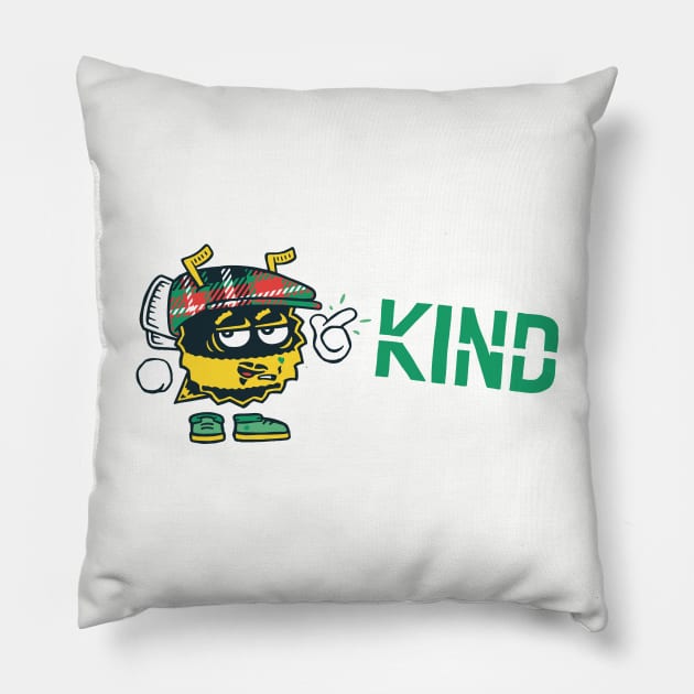 Bee Kind to all Pillow by Foksy Art