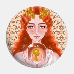 Virgo Carnelian Pin