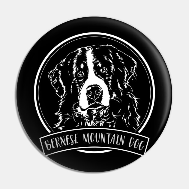 Bernese Mountain Dog lover dog portrait Pin by wilsigns