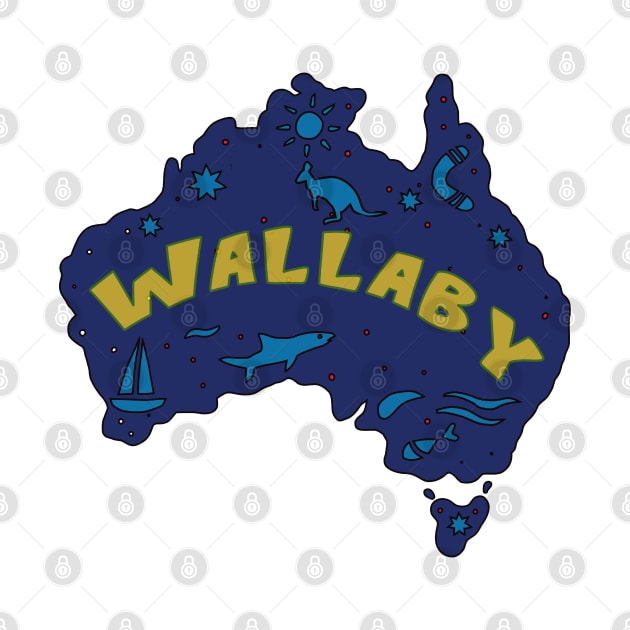 AUSTRALIA MAP AUSSIE WALABY by elsa-HD
